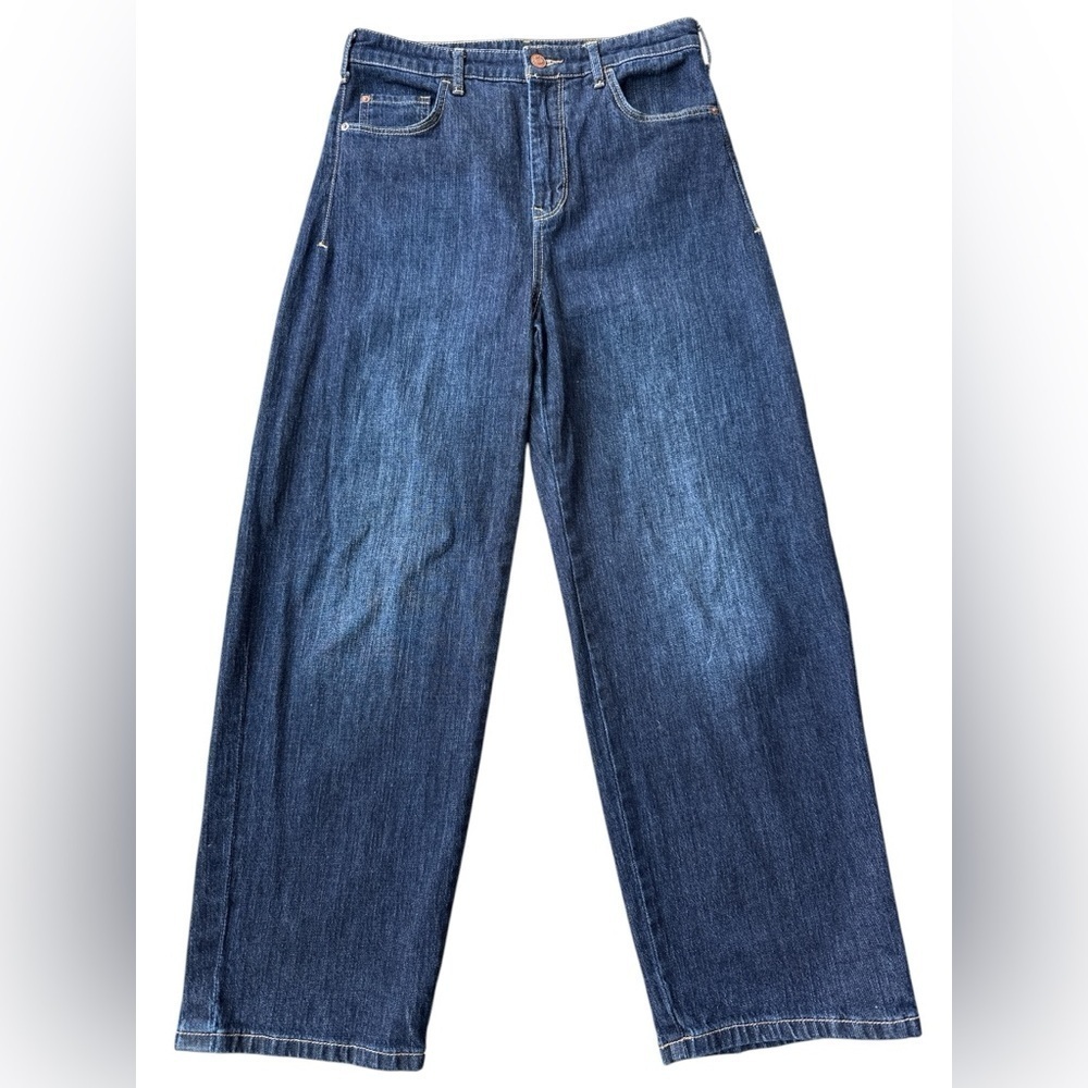 Pilcro High Rise Wide Leg Cropped Jeans